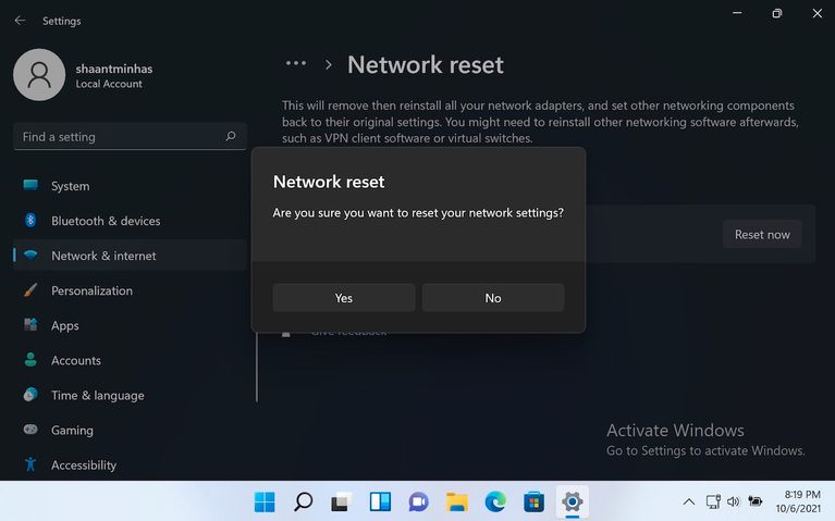 تنظیمات شبکه را در ویندوز 11 بازنشانی کنید