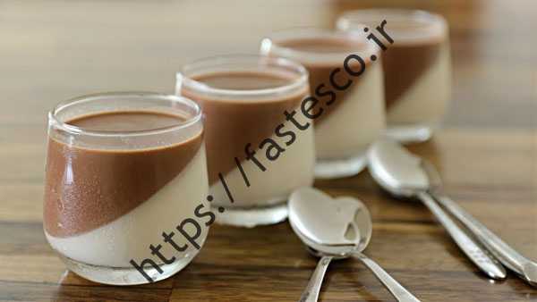 طرز تهیه دسر شیر دو رنگ دو رنگ شیرین